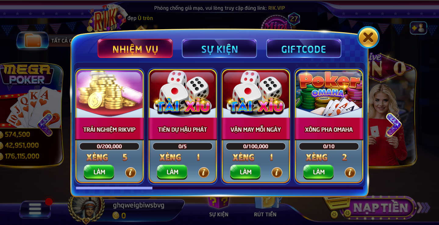 Rikvip sở hữu tỷ lệ trả thưởng cao cùng nhiều chương trình ưu đãi đặc sắc
