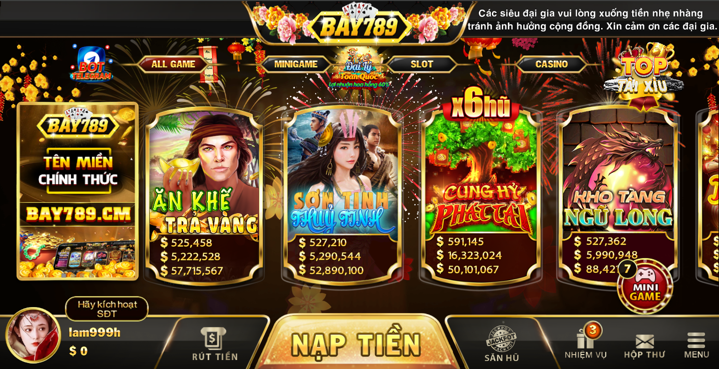 Top 10 Cổng Game Nổ Hũ Uy Tín Nhất Hiện Nay 4 Bay789 – Cổng game nổ hũ với nhiều chủ đề